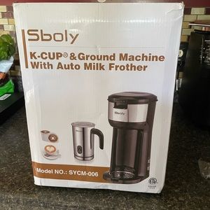 K-cup & ground machine w/ auto milk frother